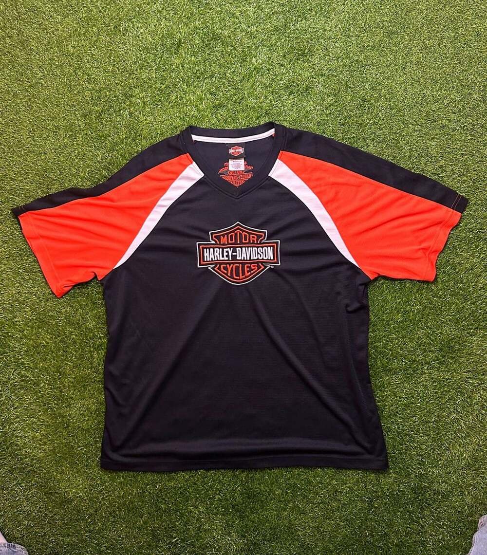 Y2K 2000s Harley-Davidson Embroidered Mesh Jersey